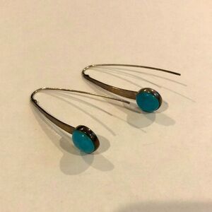 Silpada earrings, Sterling silver and turquoise, unworn